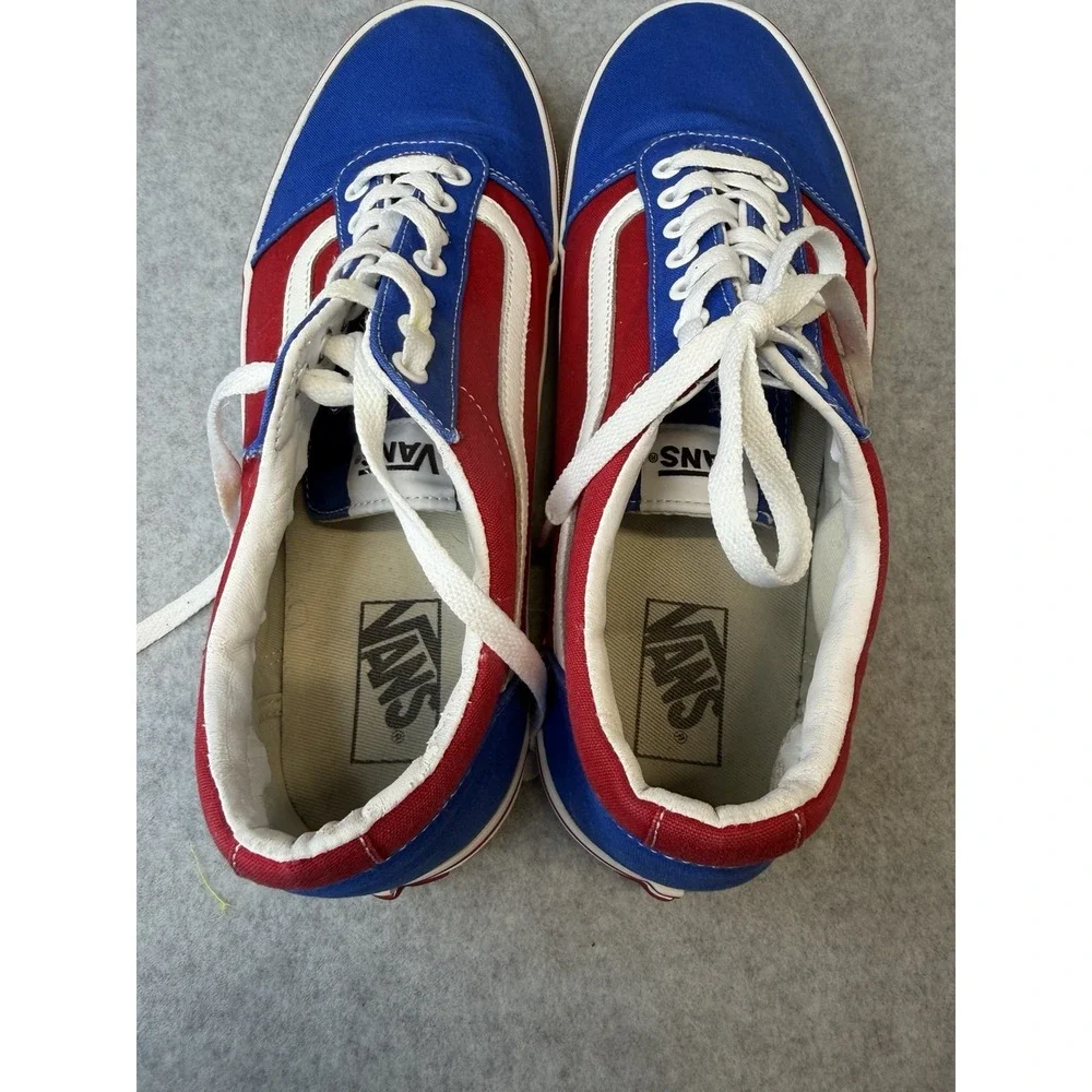 VANS Old Skool SK8  Red White Blue Checker Sneakers Sz Men Sz 12